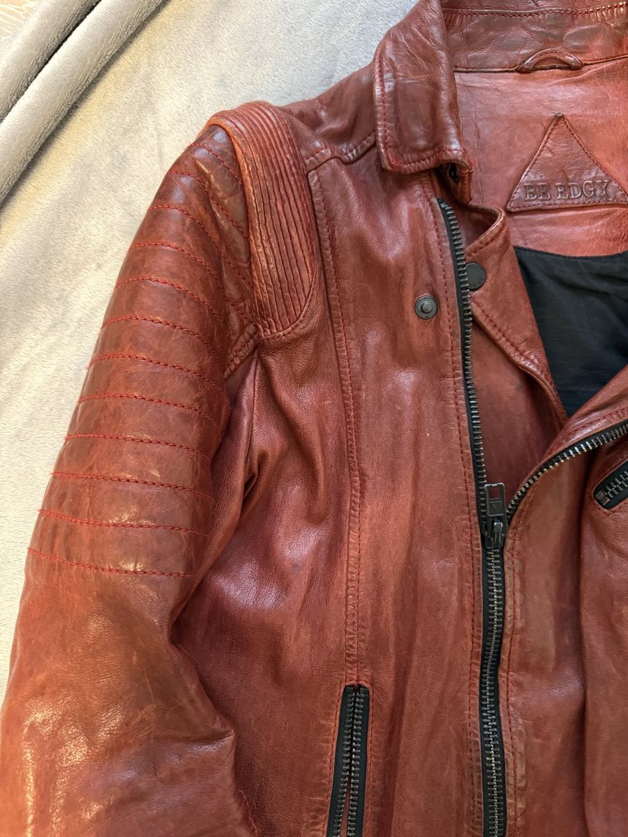 Giacche: SCHAFS LEDERJACKE BRAUN-ROT, GR. M – Usato da St. Moritz venduto da ari_9fcv 3