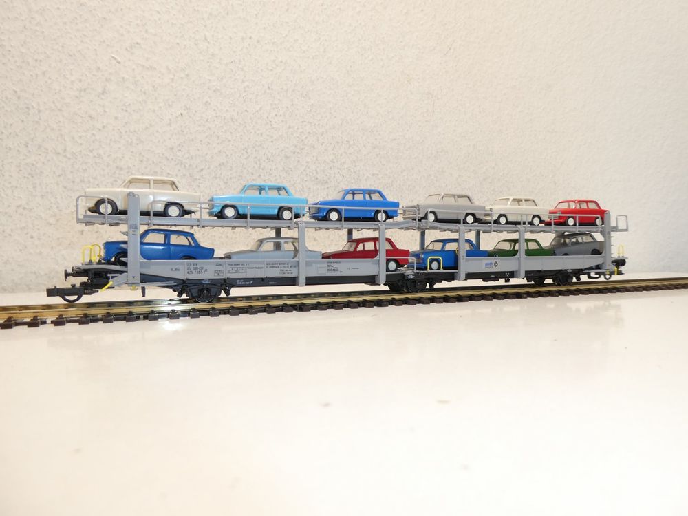 ROCO wagon porte autos articulé 543 GOTH gris SBB CFF 46631 NEUF