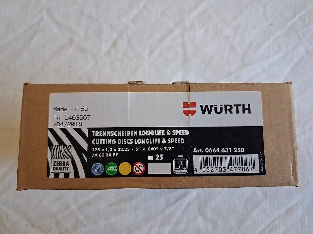 Würth Schleifen & Polieren: Trennscheiben /Flexscheiben – Neu und originalverpackt aus Alberswil von Myumai 1