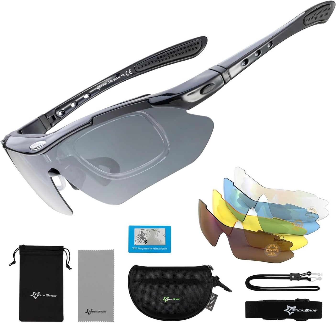 Occhiali & Lenti: Polarisierte Sonnenbrille mit 5 Wechselgläser – Nuovo e nell'imballaggio originale da Châtelaine venduto da topshop.switzerland