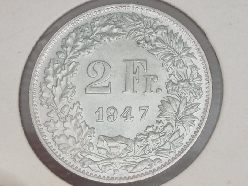 Tutti le monete: 2 FR 1947 UNZIRKULIERT ! – Nuovo e nell'imballaggio originale da Bure venduto da chap981