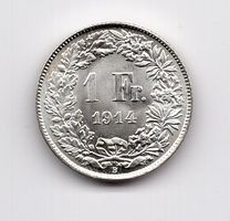 (2415) CH, 1 Franken, 1914, Super, top stgl