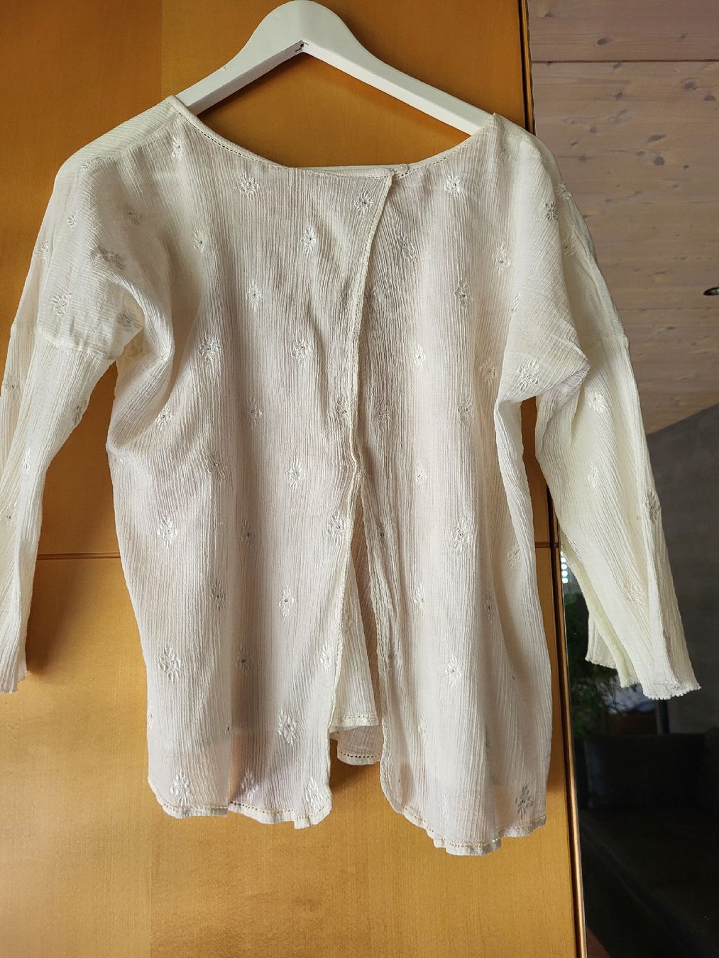 Blusen: Blouse écrue en gaze de coton brodée, sans marque -  – Gebraucht aus Aproz (Nendaz) von mar_zxm9 1