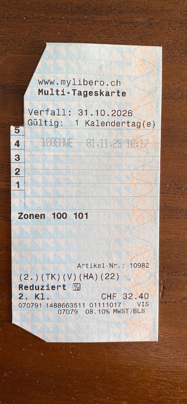 Biglietti: Multi-Tageskarte Stadt Bern – Usato da Besazio venduto da lionheart63