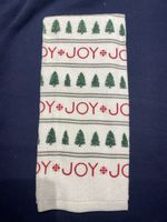Festive Christmas Cotton Towel "JOY" Decoration New Year