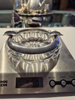 Kristall Aschenbecher Sterling Silber 925 Löwe Bleikristall