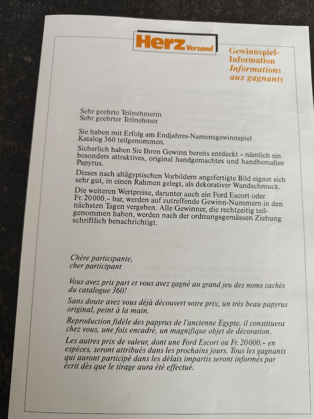 Foto & Immagini: Deko Papyrus_ Streitwagen Motiv – Usato da Steinerberg venduto da Magnum86 1