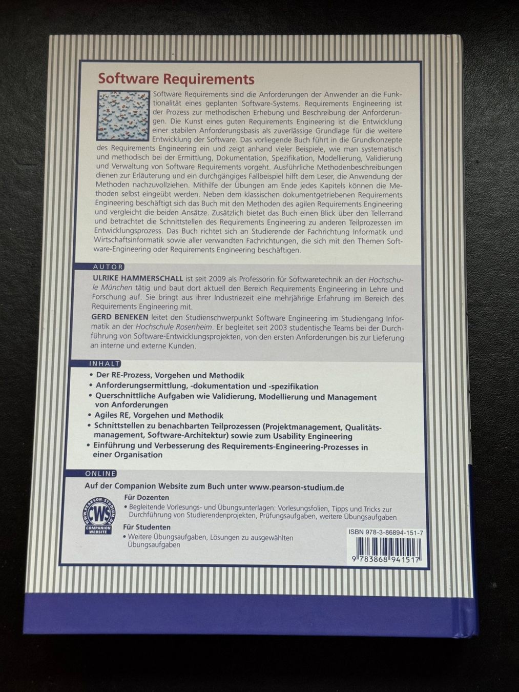 Libri: Software Requirements - Hammerschall, Beneken – Usato da Luzern venduto da tim1337 1