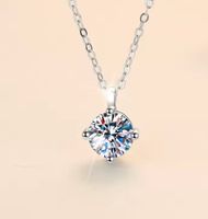 Neue 2ct Moissanit 925 Sterling Silber