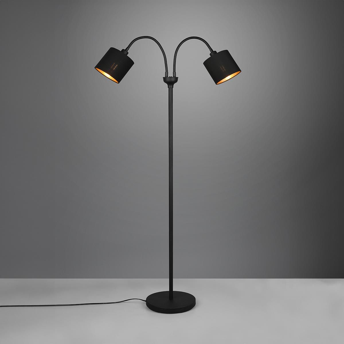 Lampade: Stehleuchte, Stoff, Schwarz, 130 cm – Nuovo (secondo la descrizione) da Kreuzlingen venduto da Smart-Light