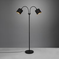 Stehleuchte, Stoff, Schwarz, 130 cm