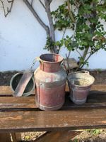 Vintage Kupfer Messing Gefaess Set (Patina) – Antik  / Deko
