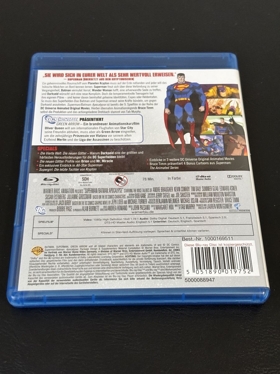 Alle DVDs: Superman/Batman Apocalypse Blu-ray DC Animated – Gebraucht aus Luzern von Armastra 1