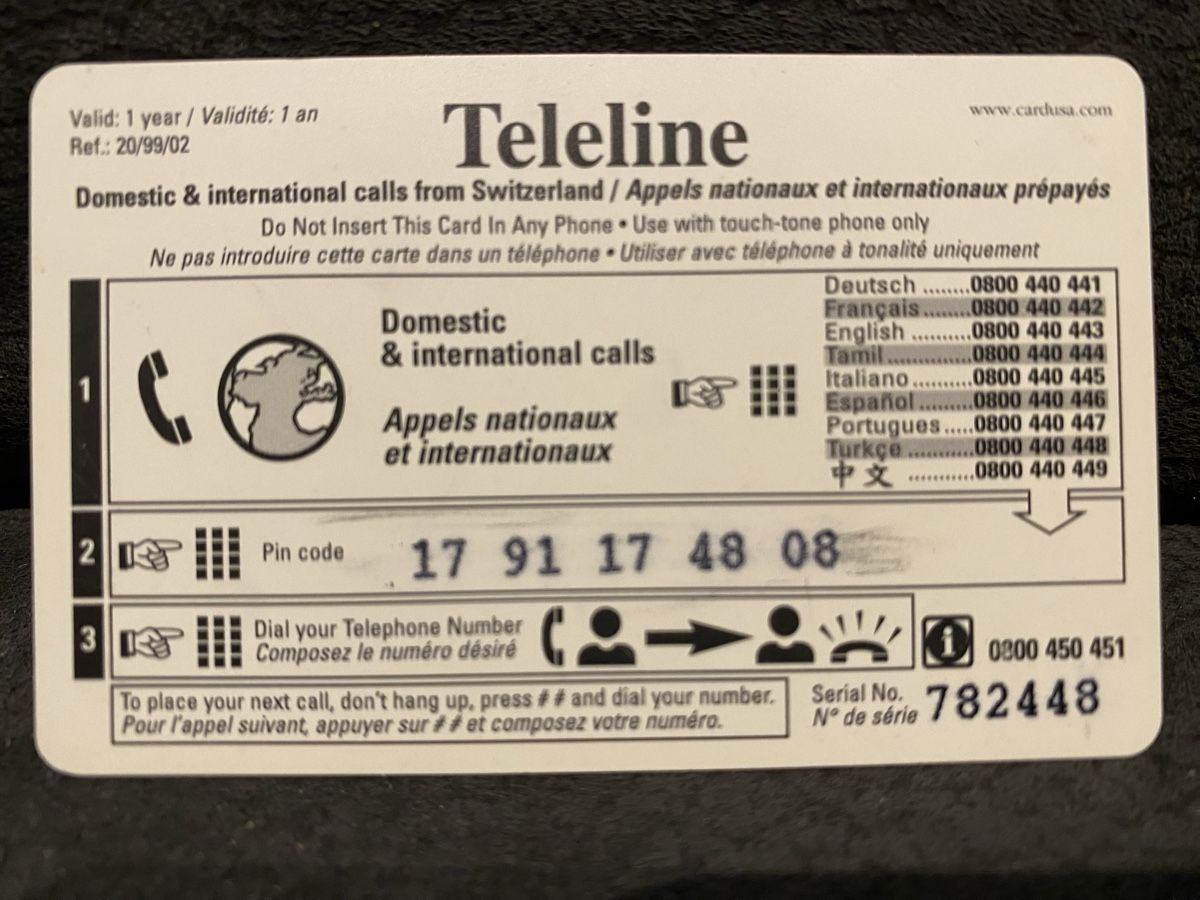 Telefon- & Taxkarten: Teleline – Gebraucht aus Lausanne von babacard10 1