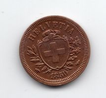 (1161) Schweiz, 1 Rappen, 1850, Top stgl