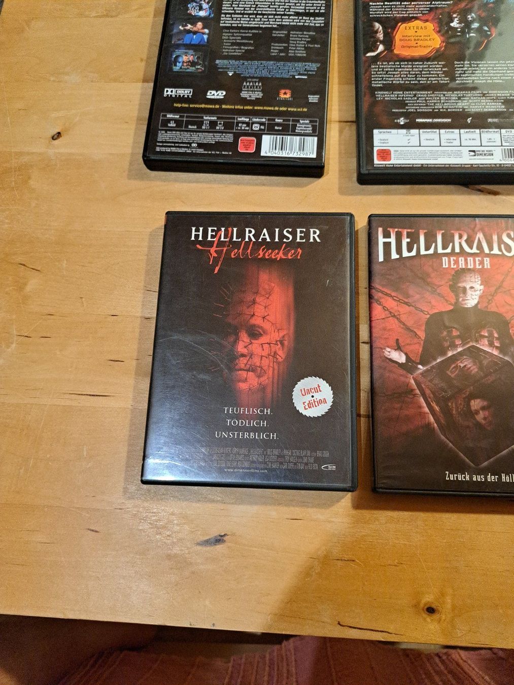 Alle DVDs: DVD HELLRAISER 4, 5, 6 und 7, UNCUT – Gebraucht aus Unterseen von Kanica 5
