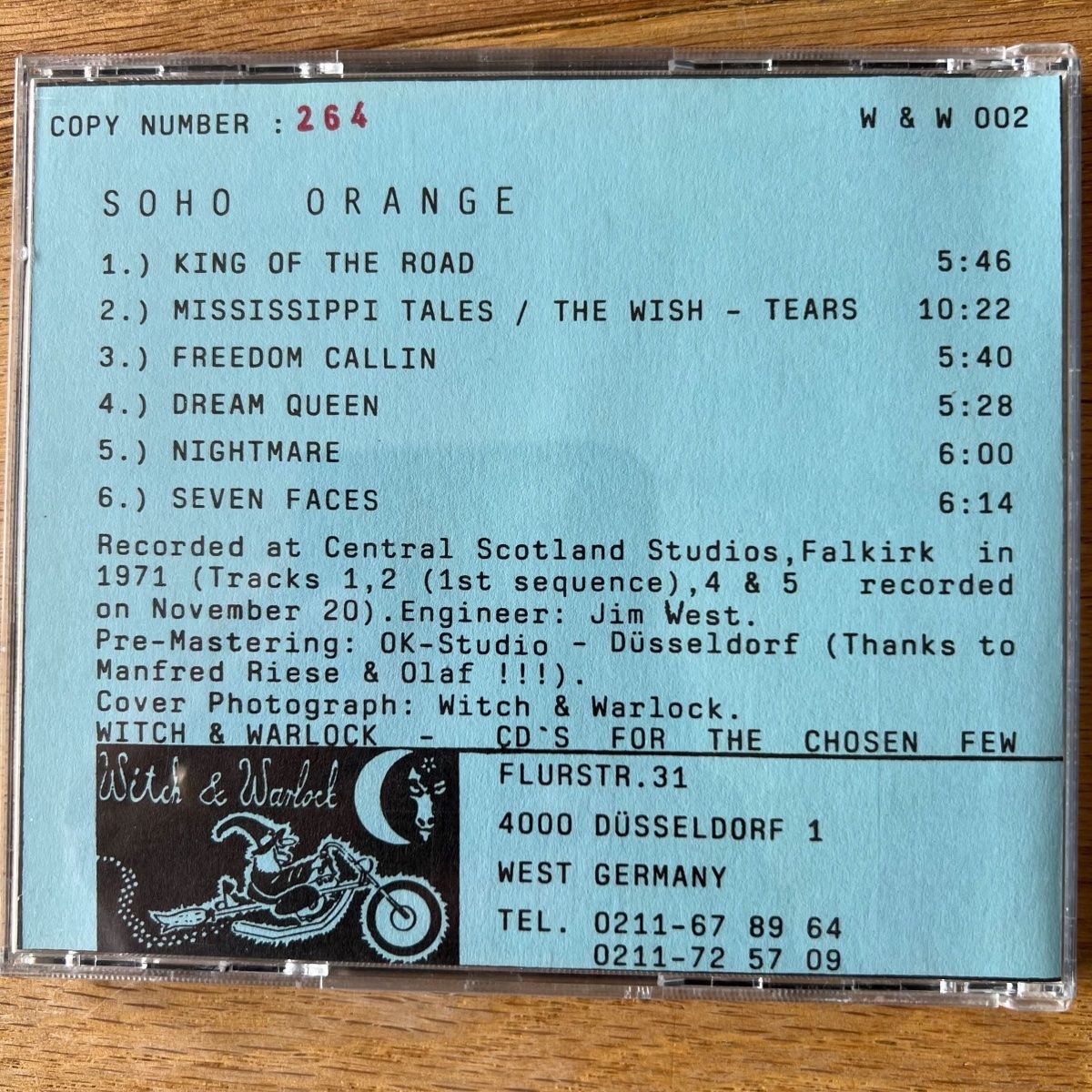 CDs: Soho Orange - Same / 1. D-Press. 1989 on CD - TOP – D'occasion à Gais par soundcave57 1