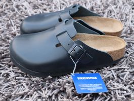 Birkenstock, Boston, Gr. 37, Leder, schwarz, NEU