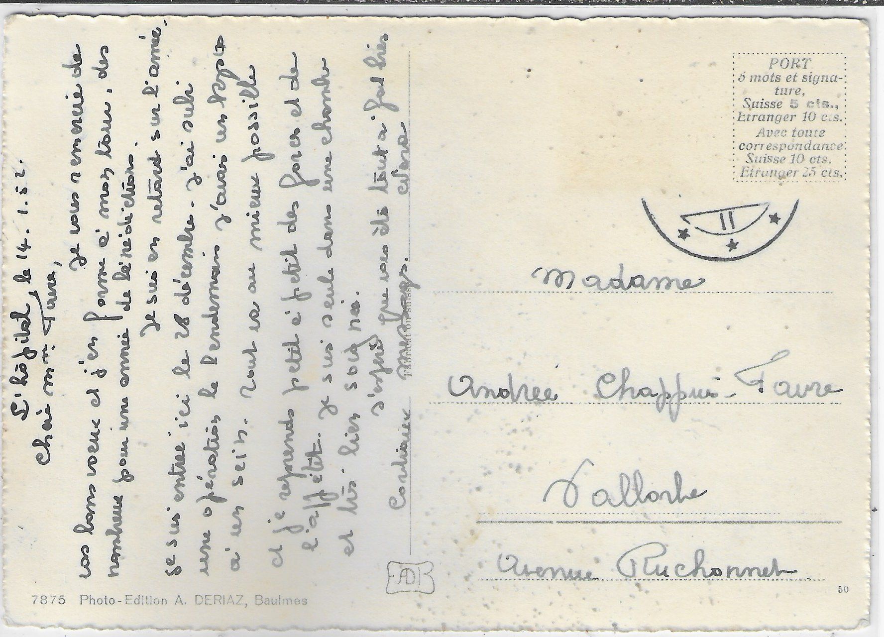 Cartoline postali: Hopital de la Vallee de Joux – Usato da Ettingen venduto da Kartenplanet 1