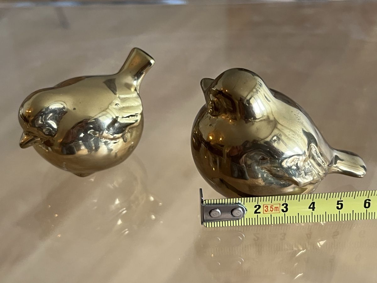 Statuette: 2 Messing Spatzen, Briefbeschwerer – Usato da Zürich venduto da juergarno 5
