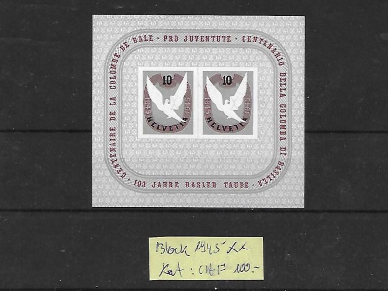 Tous les timbres: Block 1945 ** Kat: CHF 100.- – Neuf (Voir description) à Basel par Ilp