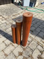 Kerzenhalter Bambus 3er Set verschiedene Grössen Deko ungebr
