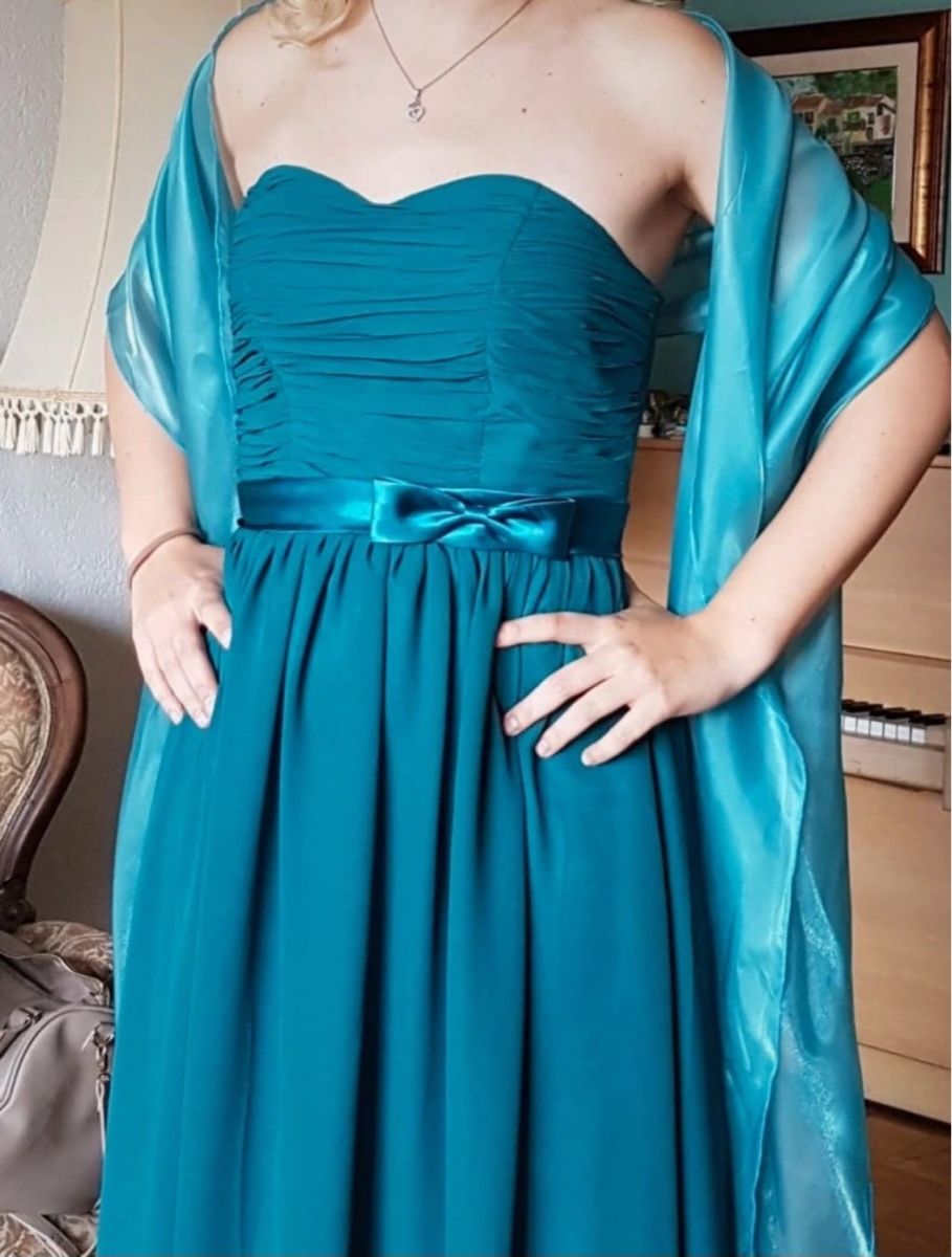 Vestiti: Vestito elegante lungo turchese – Usato da Vezia venduto da Ivan-Cincio 6