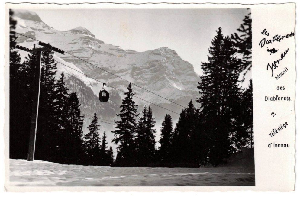 Cartoline postali: Les Diablerets - Gondelbahn Les Diablerets--Isenau – Usato da Binningen venduto da Mountainrider