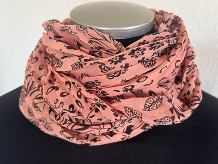 Colora Schal, 30% Seide, Lachs, NEU