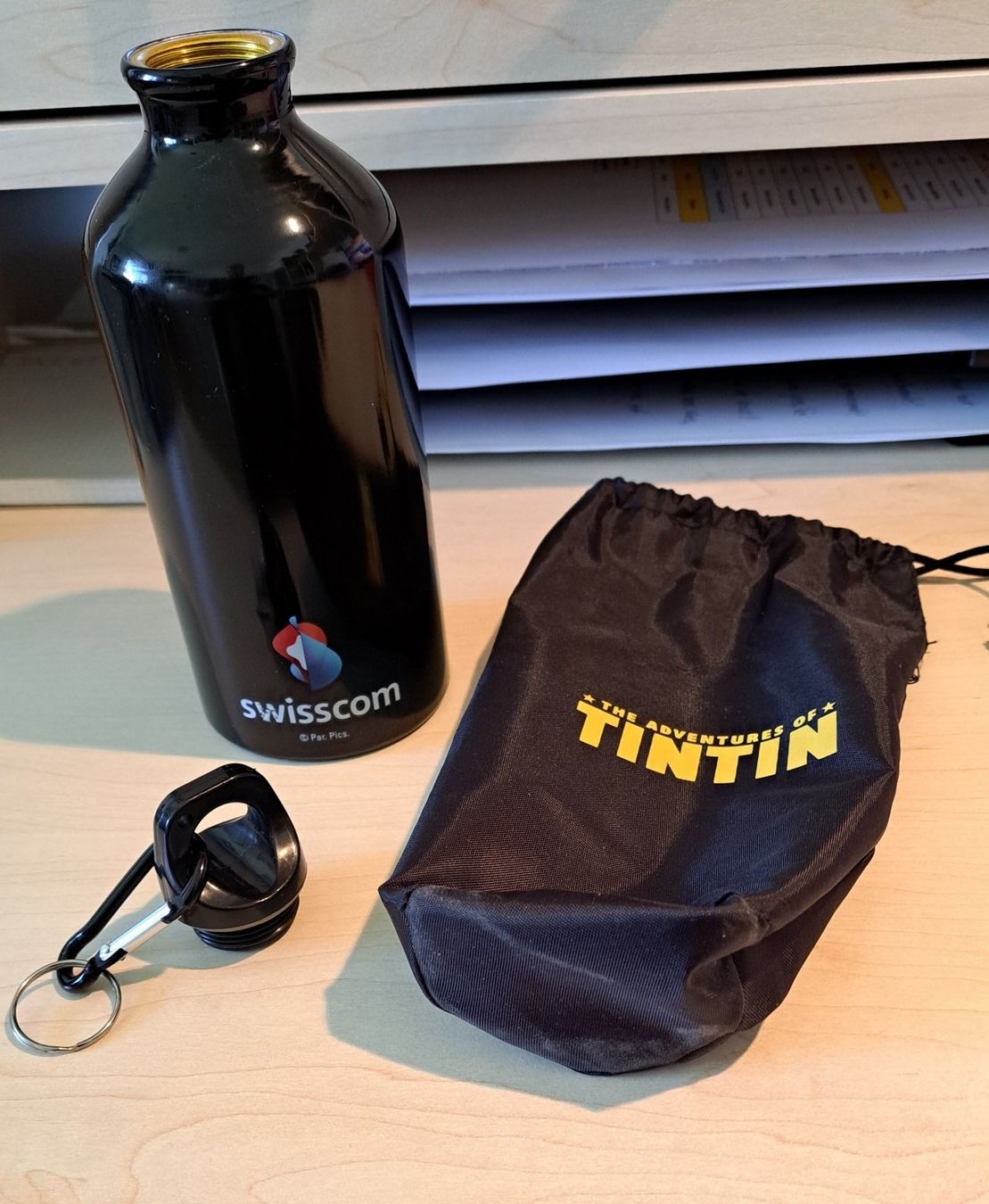 Borracce & Thermos: Gourde Tintin avec sac de transport – Nuovo (secondo la descrizione) da Avry-sur-Matran venduto da Tchicco3 1