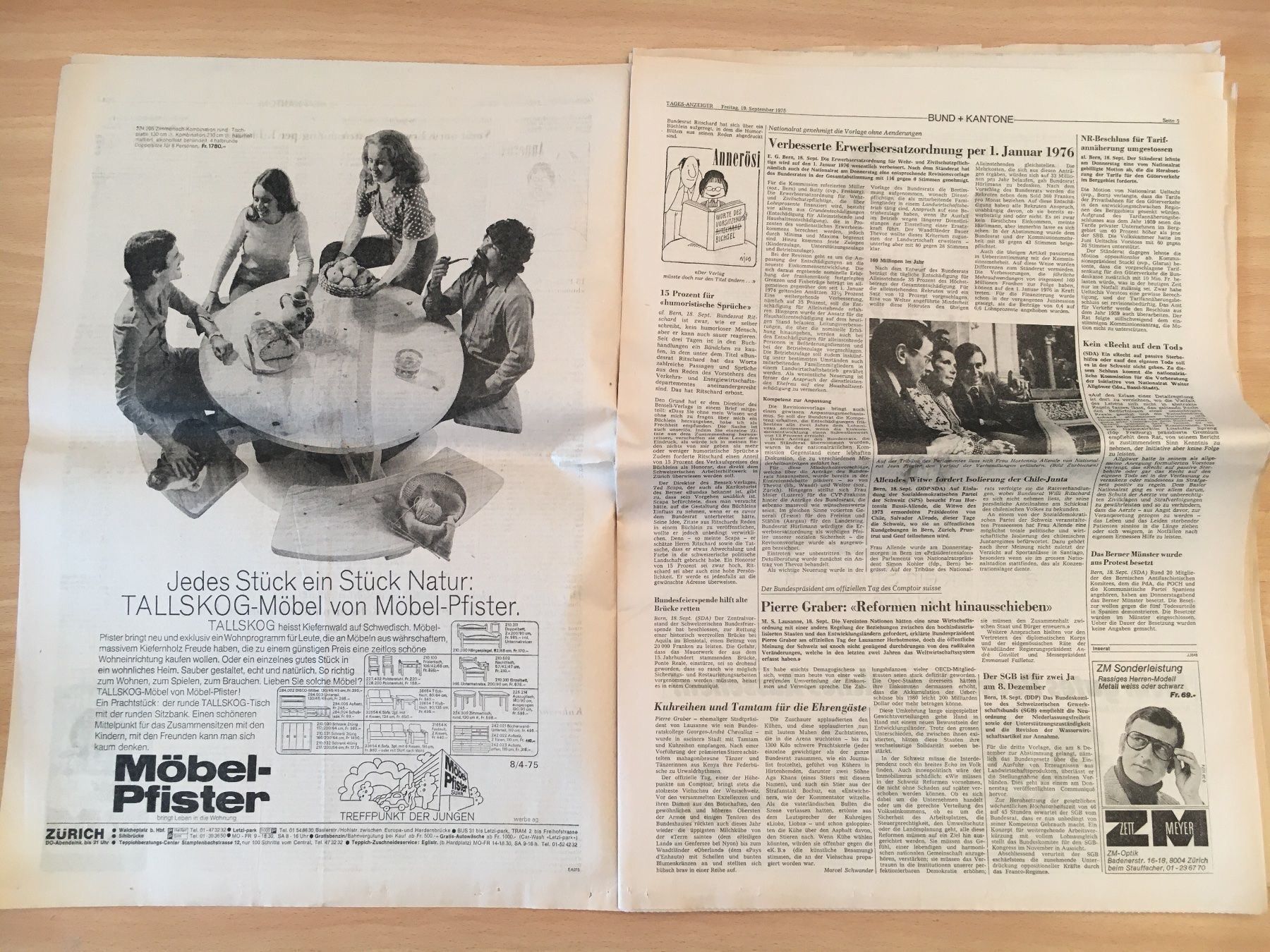Zeitschriften & Magazine: Tagesanzeiger vom 19. September 1975 – Gebraucht aus Luzern von Jiggy_8898 1