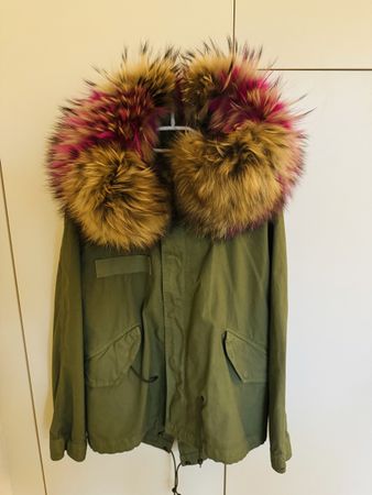 Traumhafter Parka Jacke Mr. & Mrs. khaki Echtpelzbesatz neuw