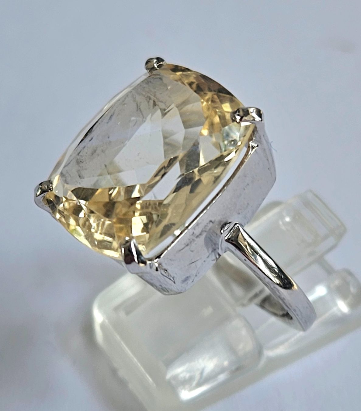Ringe: Ring mit grossem gelbem Citrin Solitaire 58 – Neu (gemäss Beschreibung) aus Zürich von ben_mn5h 6