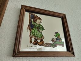 Wandspiegel Sarah Kay Motiv Holzrahmen gebraucht