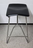 Bar Hocker  Leder / Chromstahl