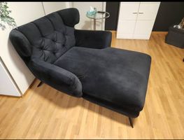 Schwarze Lounge Chaise Sofa Sessel