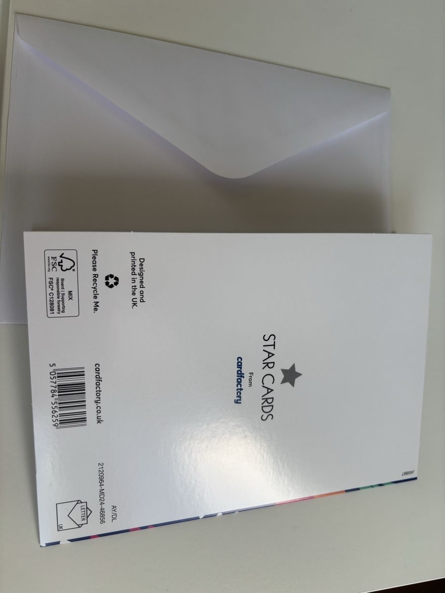 Karten: Bunte Danke Karte mit weissem Couvert   – Neu und originalverpackt aus Rüti ZH von lau_5yjf 2
