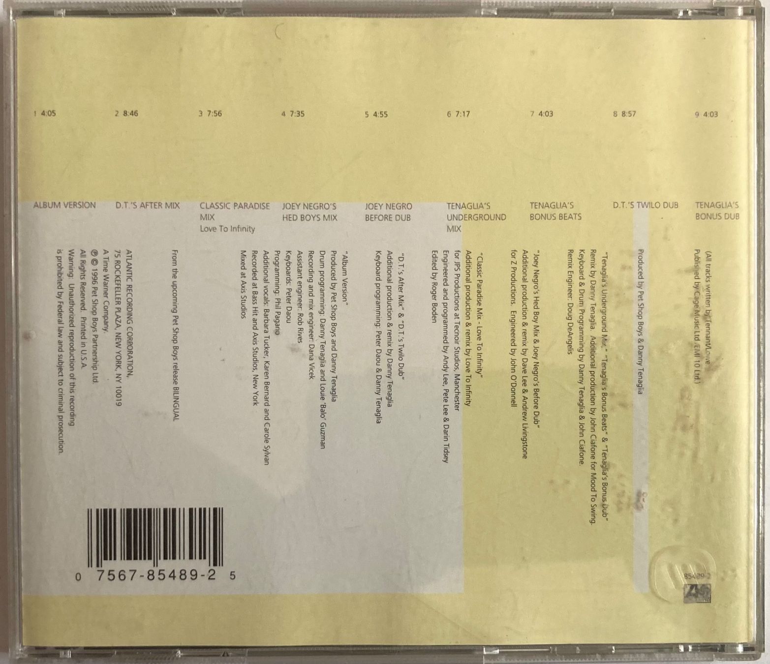 CD: PET SHOP BOYS - BEFORE – Usato da Poliez-Pittet venduto da Newtown-Records 1
