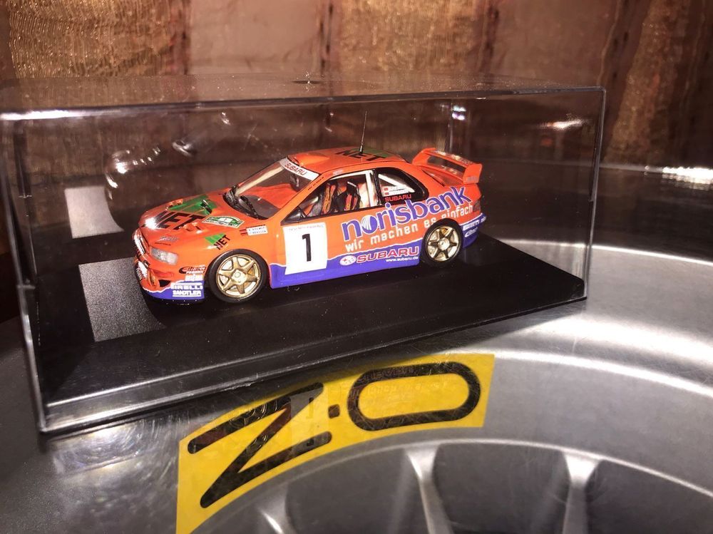 Subaru Impreza WRC N°1 - Safari Rally 1996 - Miniature Trofeu 1/43, état Neuf