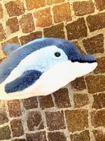 Delfin blau /weiss,  Stofftier ca. 45 cm