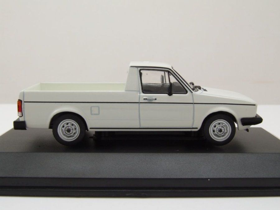Volkswagen Modellini d'auto: VW Caddy I 14D Pick Up 1978-1992/2007 weiss / schwarz   1:43 – Nuovo e nell'imballaggio originale da Gerlafingen venduto da espero88 8