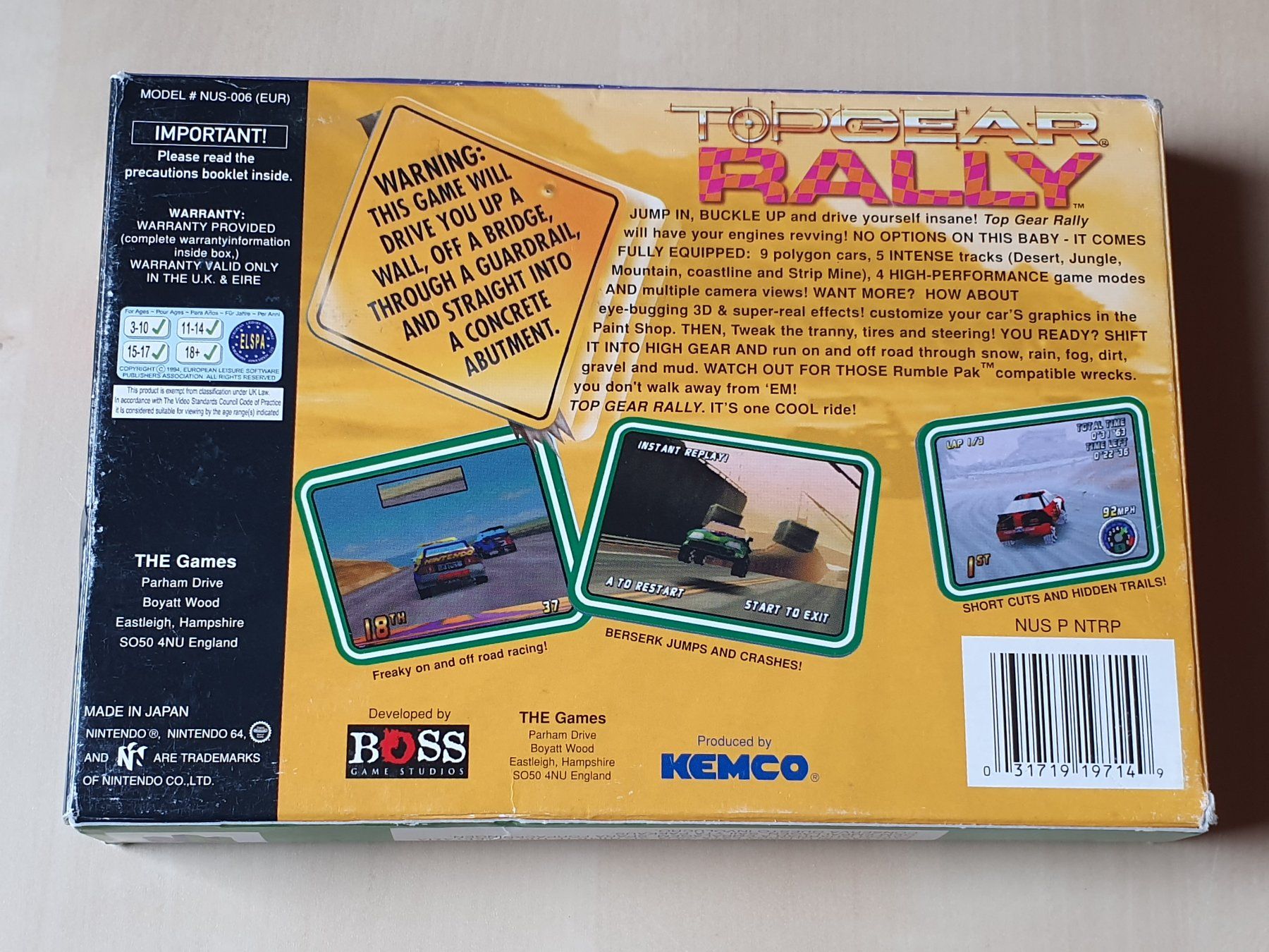 Nintendo Giochi: Top Gear Rally – Usato da Stansstad venduto da collectorsshop 1