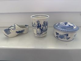Delfts Keramik Konvolut 3 Teile  Handgemalt Holland