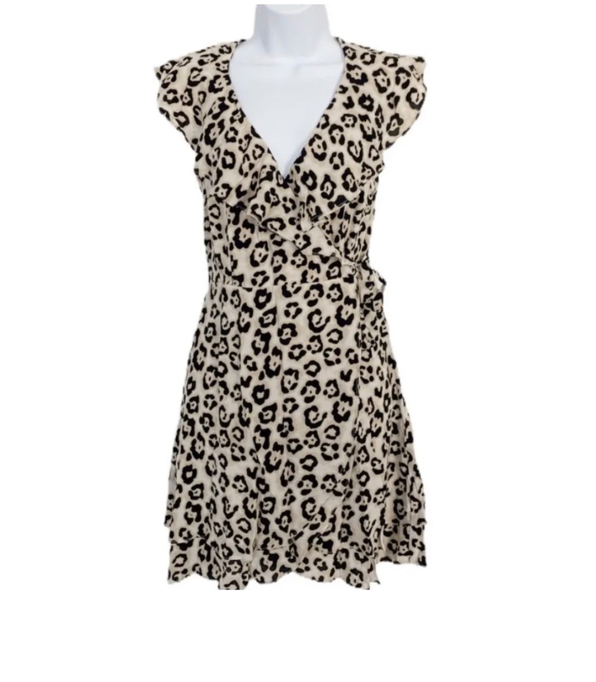 Kleider: SANCTUARY Leopard Print Wrap Dress, Size M, NEW – Neu (gemäss Beschreibung) aus Zürich von ewat 1