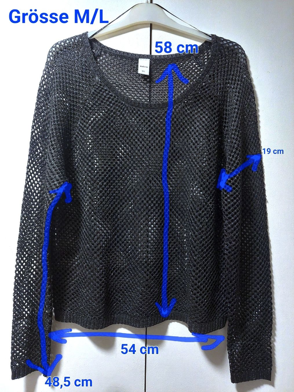 Zebra Maglioni & Felpe: Damenpullover,Marke Zebra, Gr.M/L, Farbe Anthrazit Glitzer – Nuovo (secondo la descrizione) da Ostermundigen venduto da BagsAndMore 3
