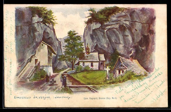 Cartes postales: Solothurn, Einsiedelei St. Verena, 1898 – D'occasion à Berlin par bartko-reher