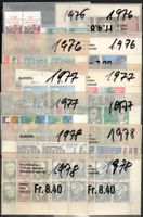 1976 - 1987 Lot Viererblöcke in Pergamintüten