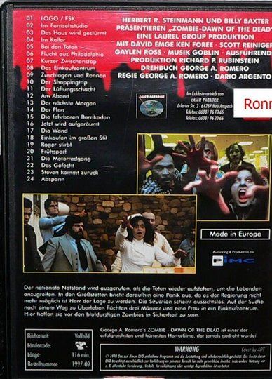Zombie - Dawn of the Dead (Red Edition)   D/E        ©'1998 2