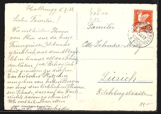 Cartoline postali: AK Heiligenschwendi, Waldheim Haltenegg – Usato da Berlin venduto da bartko-reher 1