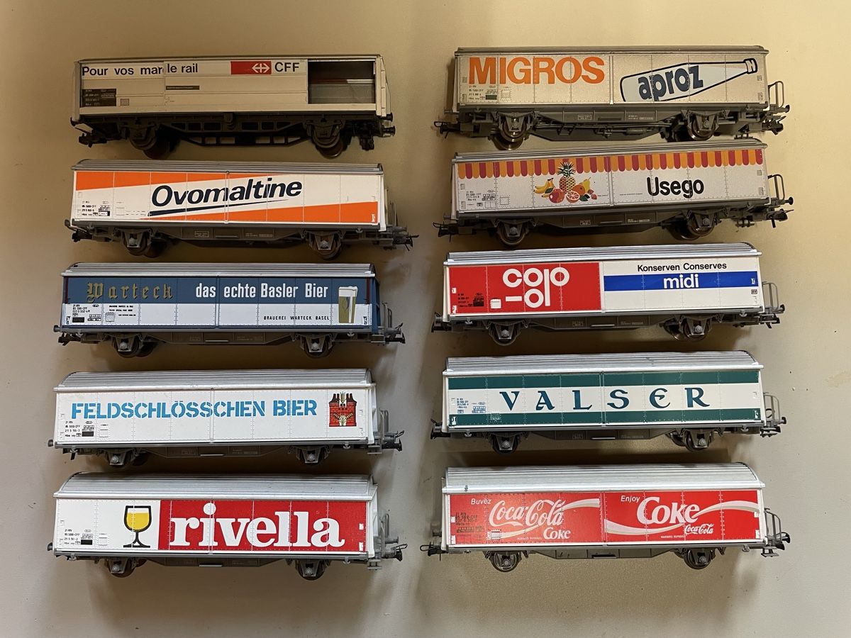 Roco Modellini di ferrovie: 10 Roco Güterwagen H0 gebraucht – Usato da Einsiedeln venduto da Vroni3